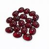 Red Garnet Oval Cabochons, Smooth Polished Gemstones for Custom Jewelry Making