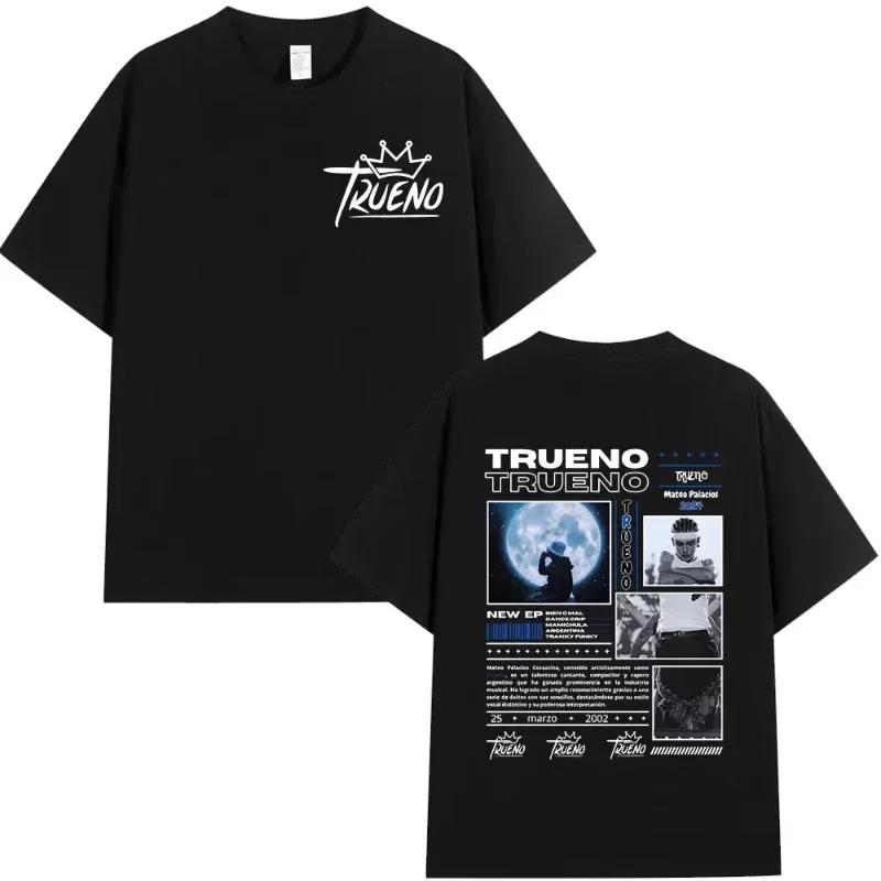 Rapper Trueno Album Tour Merch Tshirt Unisex Wounisex Clothes Fashion Short Sleeve Tee Shirt Streetwear Loose Tshirts Unisex