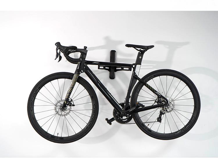 Adjustable Bicycle Wall Mount Rack with Silicone Protection, 40kg Capacity, Space-Saving Design.