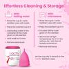 I-Activ Menstrual Cup Medium With Free Sterilizer Case | Ultra Soft Leak-Proof Period Cup | Rash-Free Silicone Reusable Cup For 8-10 Hours Protection