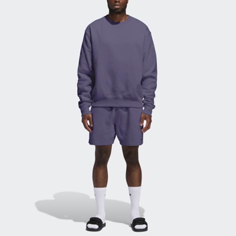 Adidas Originals Trefoil Basics Sweatshirt By Pharrell Williams Men Sweatshirt Purple GL6291