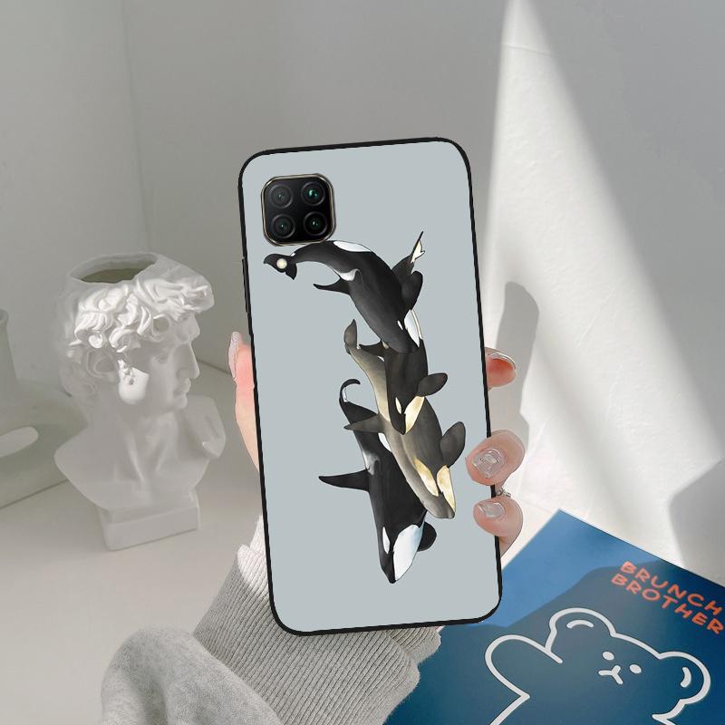 Orcas Killer Whales For Huawei Nova 11i 12i 12s 7i 8i Y73 Y70 Y90 Y60 Y72 Y61 Y91 9 10 SE P30 Pro P40 Lite Case