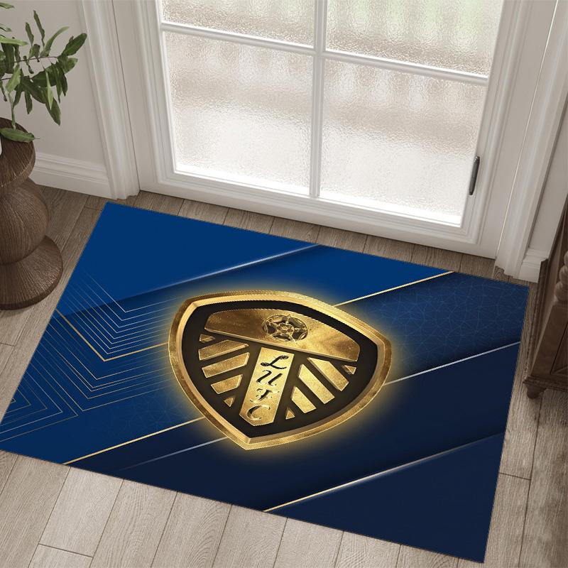 Tappeto in velluto di cristallo Design Leeds United Accogliente Non?Tappeto Stampato Antiscivolo per Camera da Letto Soggiorno Ingresso