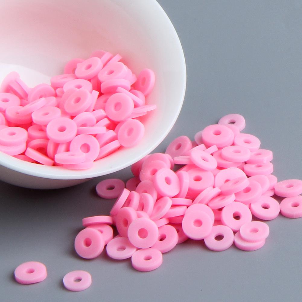 10g DIY Solid Color Polymer Clay Beads for Bracelets & Necklaces - Handmade Spacer Beads