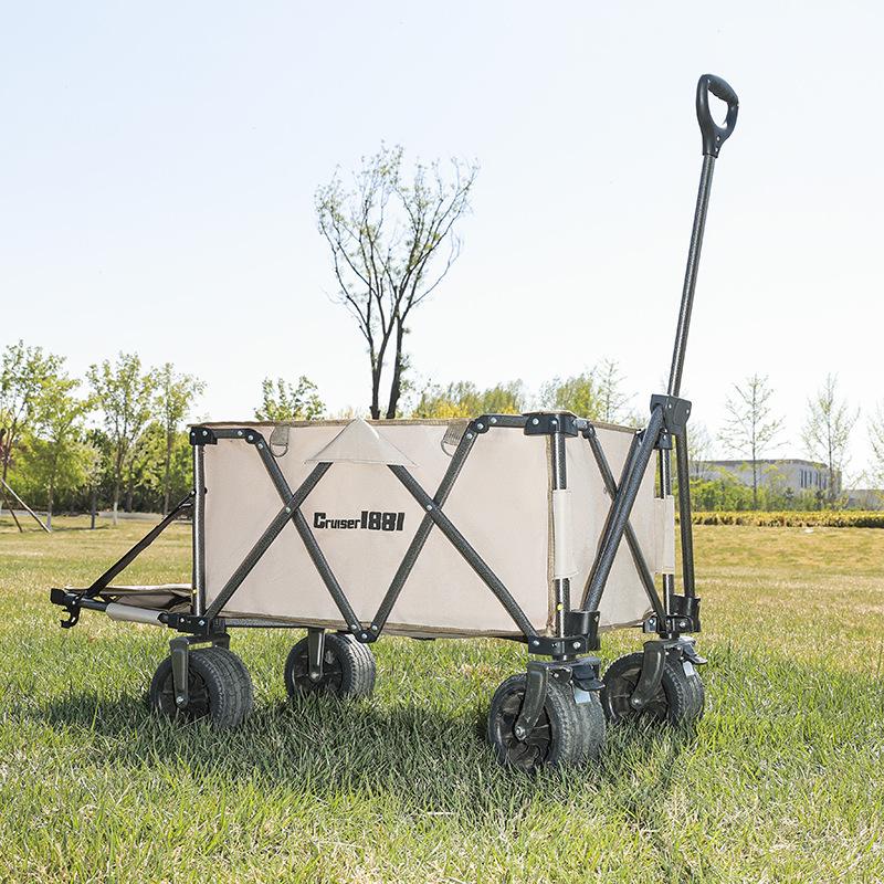 Tragbarer faltbarer zusammenklappbarer Campingwagen mit Hubtisch für Outdoor-Camping und Wohnmobilreisen