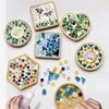 Handmade Diy Mosaic Cup Mat Bottom Bamboo Pad Early Education Free Creation Handicraft Toys