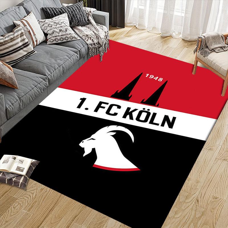 1. FC Cologne Flannel Printed Carpet, Home Sofa Decoration for Living Room & Bedroom, Non‑Slip Play Flannel Floor Mat for Game Room