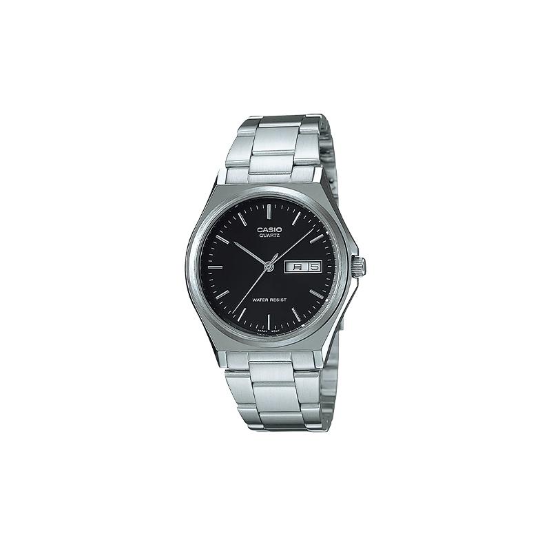 Casio STANDARD series, life waterproof, simple and fashionable, quartz movement, stainless steel strap, Japanese and Korean watch, MTP-1240DJ-1AJH чёрный