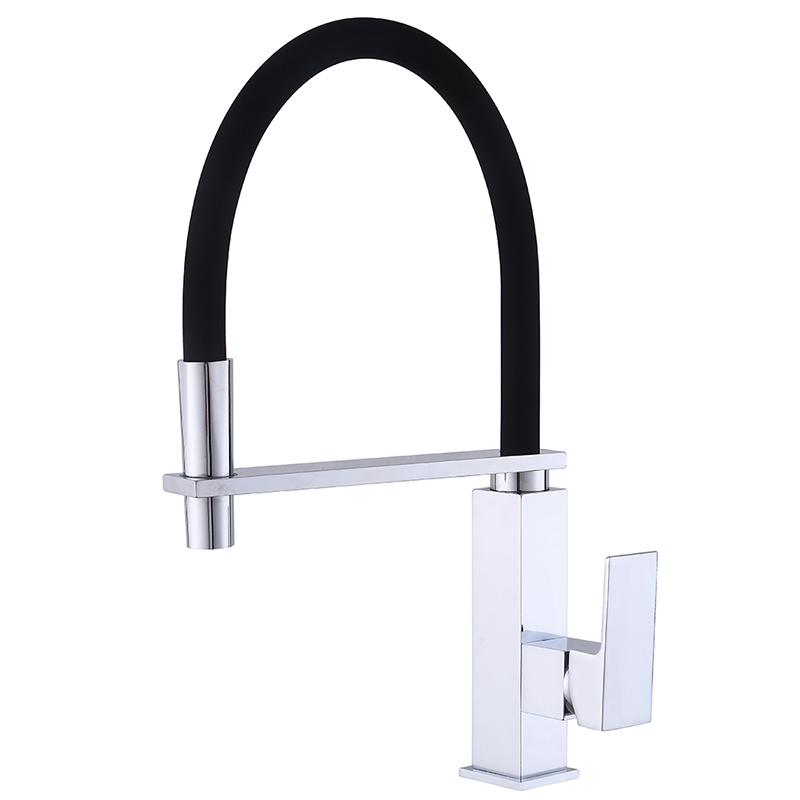 

BAKALA Новый черный выдвижной кухонный кран квадратный латунный кухонный смеситель смеситель для мойки смеситель для кухни выдвижной кухонный кран
