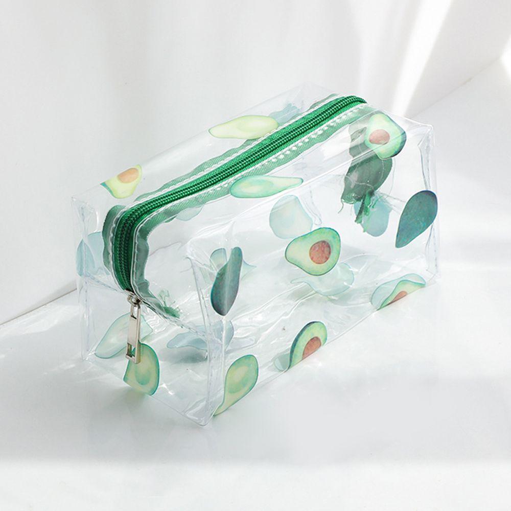 

Beauty Case Waterproof Transparent Big Capacity Pencil Bag Makeup Bag Cosmetic Bag Pencil Box green avocado