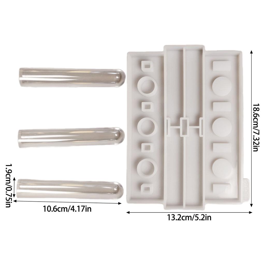 Silicone Resin Molds for Hydroponic Plant Propagation Flower Holder Mould with 3 Test Tubes Home Decoration Moulds