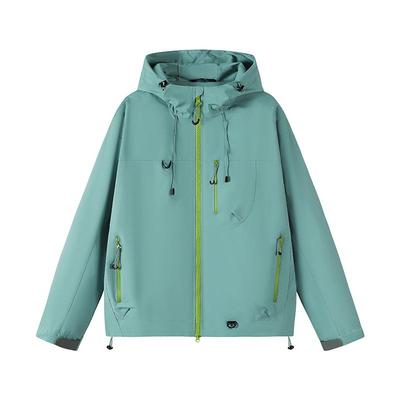 Men's Waterproof Windproof Hooded Jacket for Spring/Autumn Outdoor Travel and Climbing.
