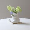 Cute Ceramic Bear Vase Hydroponic Vase Desktop Ornament Home Decor Garden Decoration