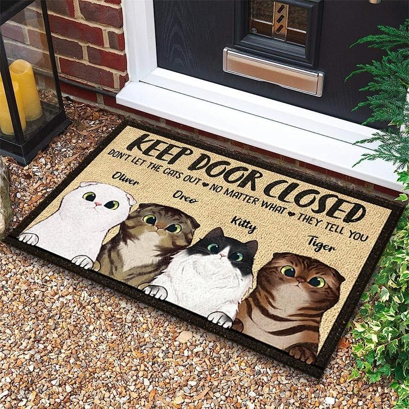 Welcome Entrance Door Mat Fun Cute Pet Pattern Carpet Living Room Dining Room Bathroom Decoration Rug Home Decoration