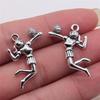 20pcs Sport Charms Volleyball Charms For Jewelry Making Antique Bronze Silver Color Pendants DIY Crafts Making Findings