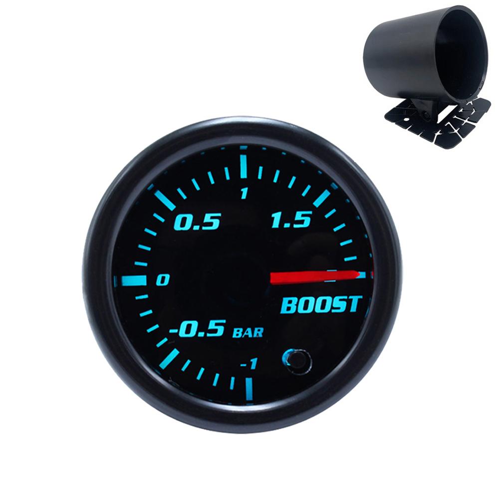 OYOTE 2" 52MM Car Digital Turbo Boost Gauge LED&Bar logo with cup&without cup 7 Color Black Face