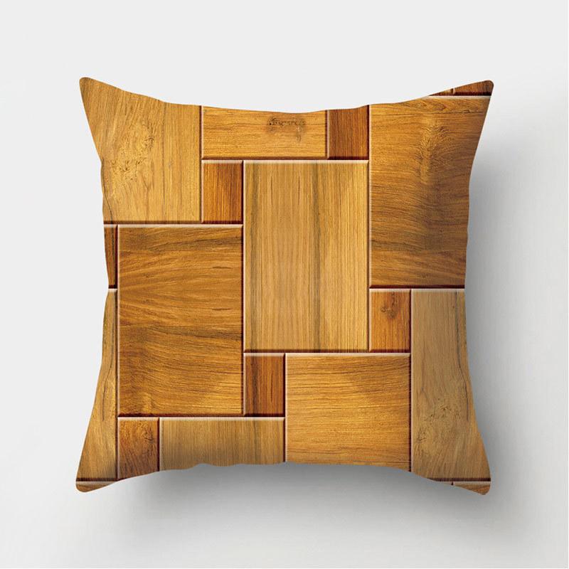 Home Decor Wood Stone Pattern Pillowcase Cushion Cover Sofa Pillowcase Bedroom Living Room funda de almohada
