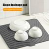 Silicone Kitchen Drain Mat Anti-Slip Insulated Countertop Protective Pad High-Temperature Resistant Slope Draining Mat for Fun Function