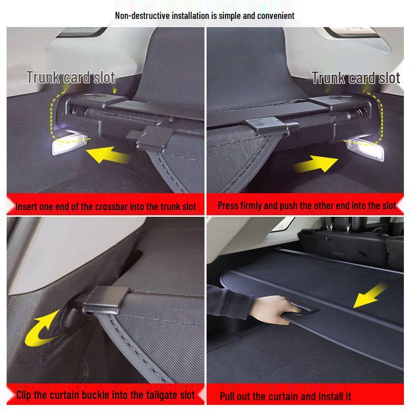 Trunk Cargo Cover & Storage Partition for 2022-2026 Hongqi HS3/PHEV HS5