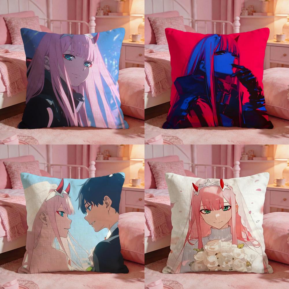 DDARLINGs In The FRANXX Cushion Cover Premium Comfort Reversible Pillow Cove Two In One Design For Any Room Car Interior