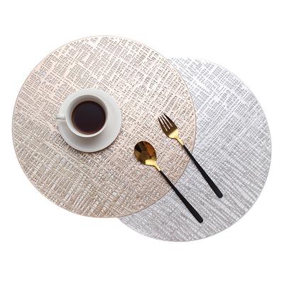 1 Stück 38cm Runde Tischmatte PVC Platzset Hohl Isolieruntersetzer Pads Tasse Schüssel Zuhause Weihnachtsdeko Hitzebeständig