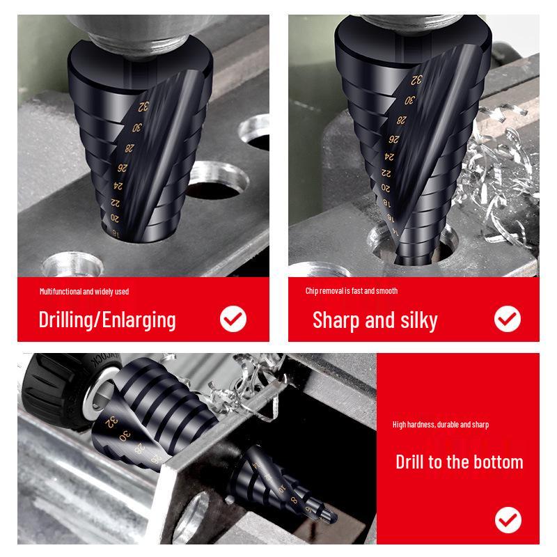 Cobalt Multifunctional Step Drill Bit for Hard Metals and Stainless Steel
