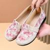 Fashion Old Beijing Cloth Shoe Women's Breathable National Style Embroidered New Chinese Fisherman Midlife Shoes Soft Sole