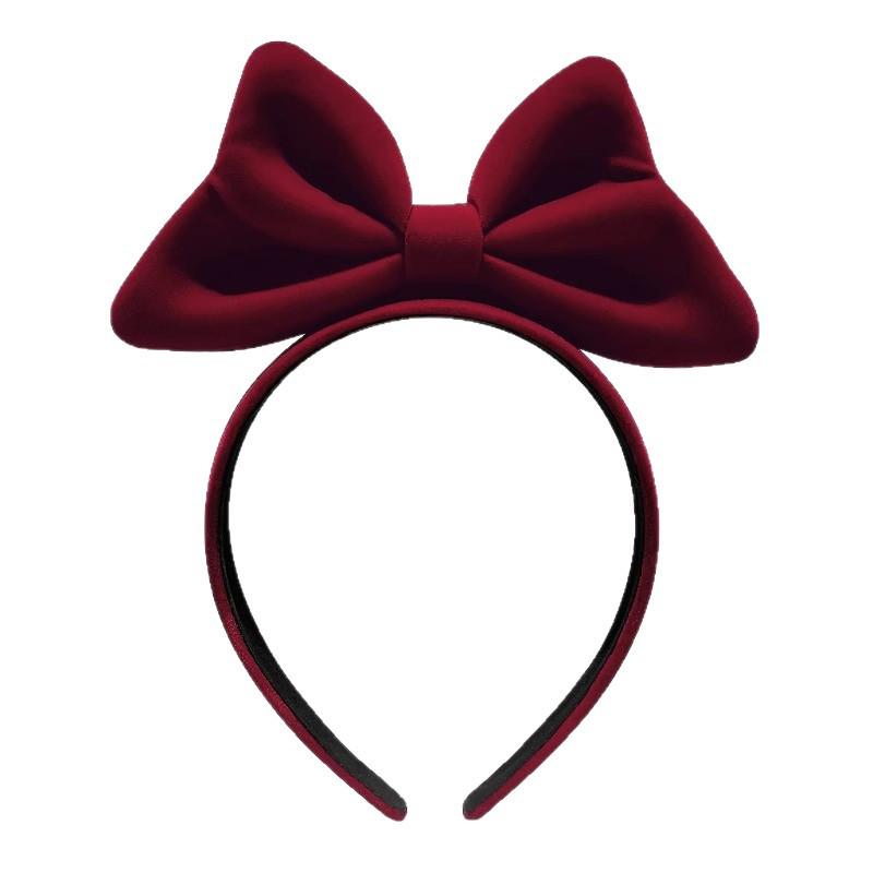 2023 New Year & Christmas Red Velvet Bow Headband - Women's & Children's Festive Hair Accessory