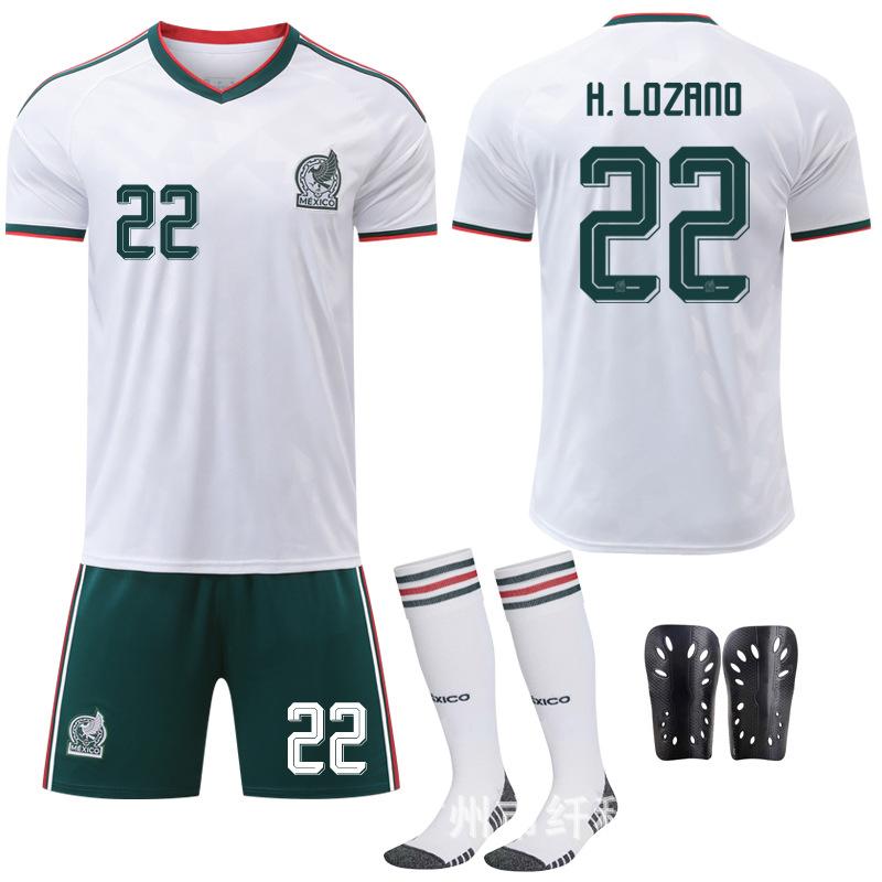 27 Mexico Away White Football Jersey Sports Suit Us-Canada-Mexico World Cup No. 9 Raul Jersey