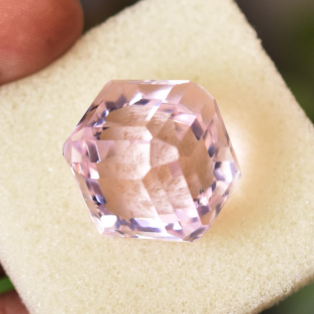 AA+ Quality 67 Ct RARE Cube Shape NATURAL Pink Topaz Loose Gemstone