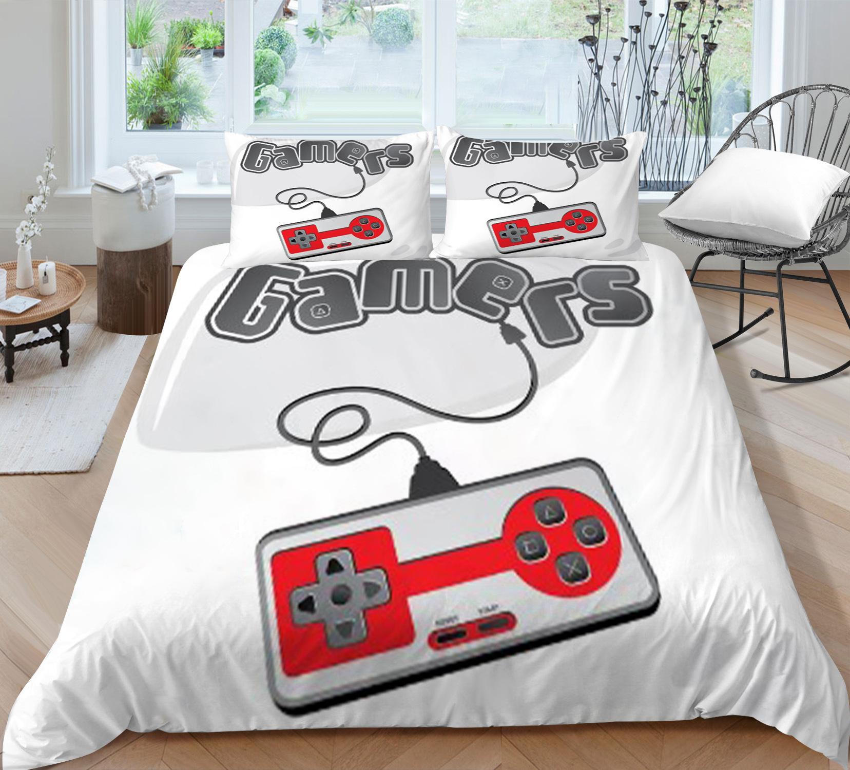 

Home Textile Kit, Quilt Cover, Pillowcase Two Or Three-Piece Set, Polyester Game Machine Series 3D Digital Printing 90*200