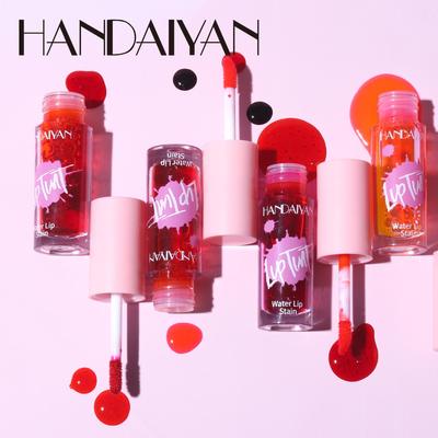 Helle Farben Wasserlippenfleck Lipgloss Langlebiger roter nackter Lippenstift Flüssiglippentönung Wasserdichtes Lipgloss-Make-up