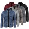 Autumn Winter Men's Zipper Knit Long Sleeves Thin Cashmere Fashion Top Sweater Coat