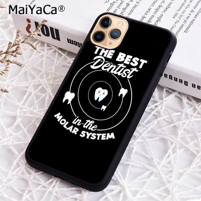 MaiYaCa Dentist Dental Crowned Teeth Phone Case For iPhone 17 Air 13 14 16 16e 15 pro max plus 11 12 shell coque