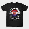 Asian Size Men Black Print T-shirt Mirko Cro Cop No-Cut Heat Transfer Print Cotton Tshirt
