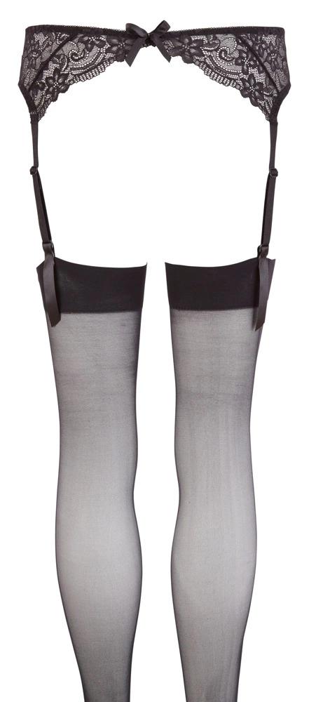 NO:XQSE - Sexy Lace Garter with Stockings Black S/M