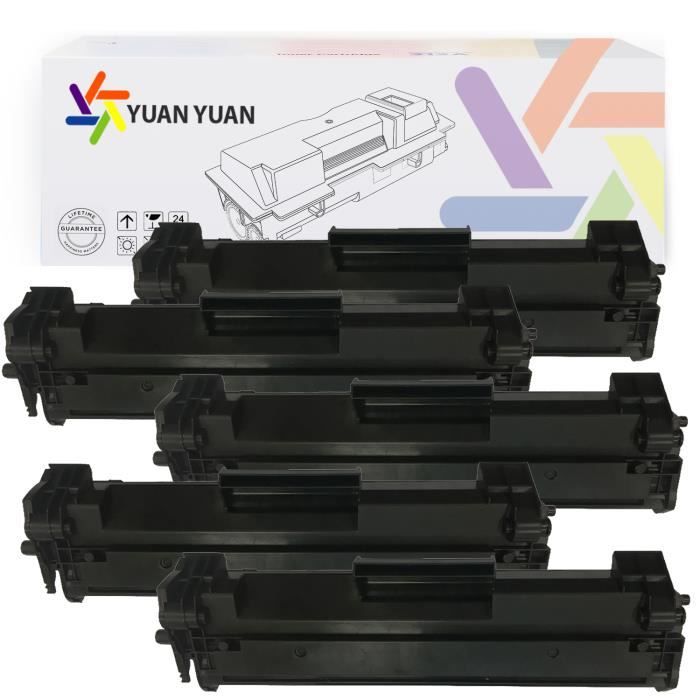 Lot de 5 Toners cartouches d'impression compatible pour HP 44A, couleur Noir 1000 p-Yuan Yuan