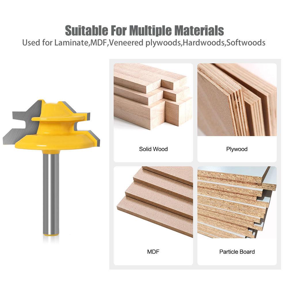 Special For 6Mm Handle 45 Degree Tenon Knife, Puzzle Knife, Right Angle Cutter Wood Milling Cutter 45 ° 45 Degree Tenon Knife