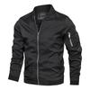Frühlings- und Herbst-Dünne Herren-Baseballkragen-Einfarbig-Jacke Lässige Air Force One-Jacke Herren