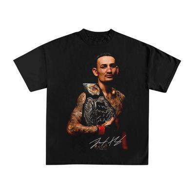 2026 Verano UFC Max Holloway Gráfico de Lucha Camiseta Deportiva de Algodón para Mujer Manga Corta Holgada Ocio Fitness Camiseta Unisex