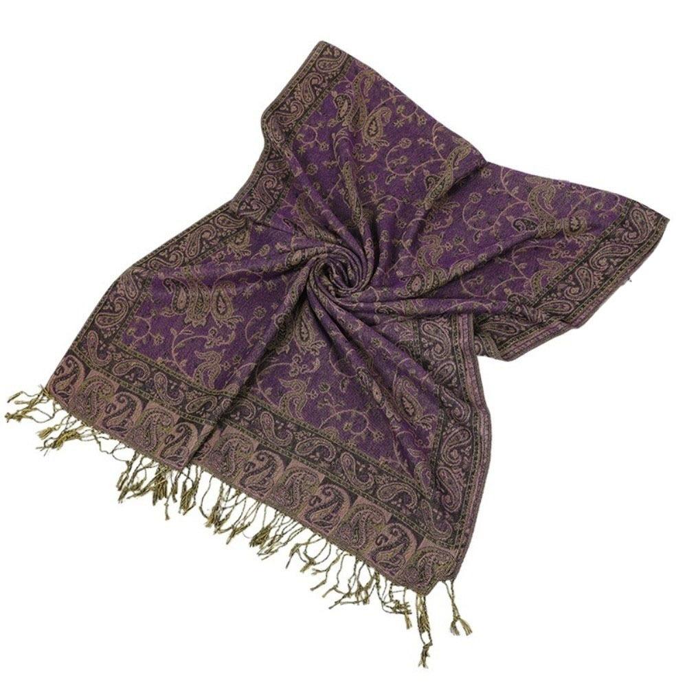 Ethnic Style Sunscreen Shawl Sun Protection Cashmere Scarf Soft Paisley Shawl  Travel