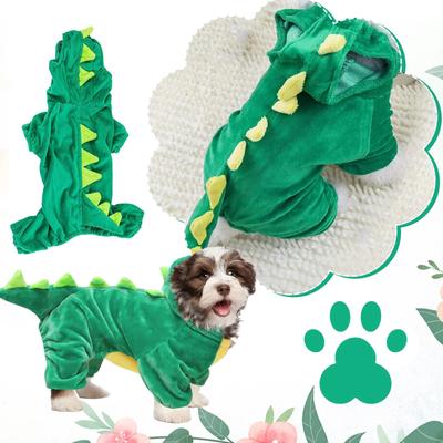 Elastic Dinosaur Transformation Costume Halloween Dog Costume Crystal Fleece
