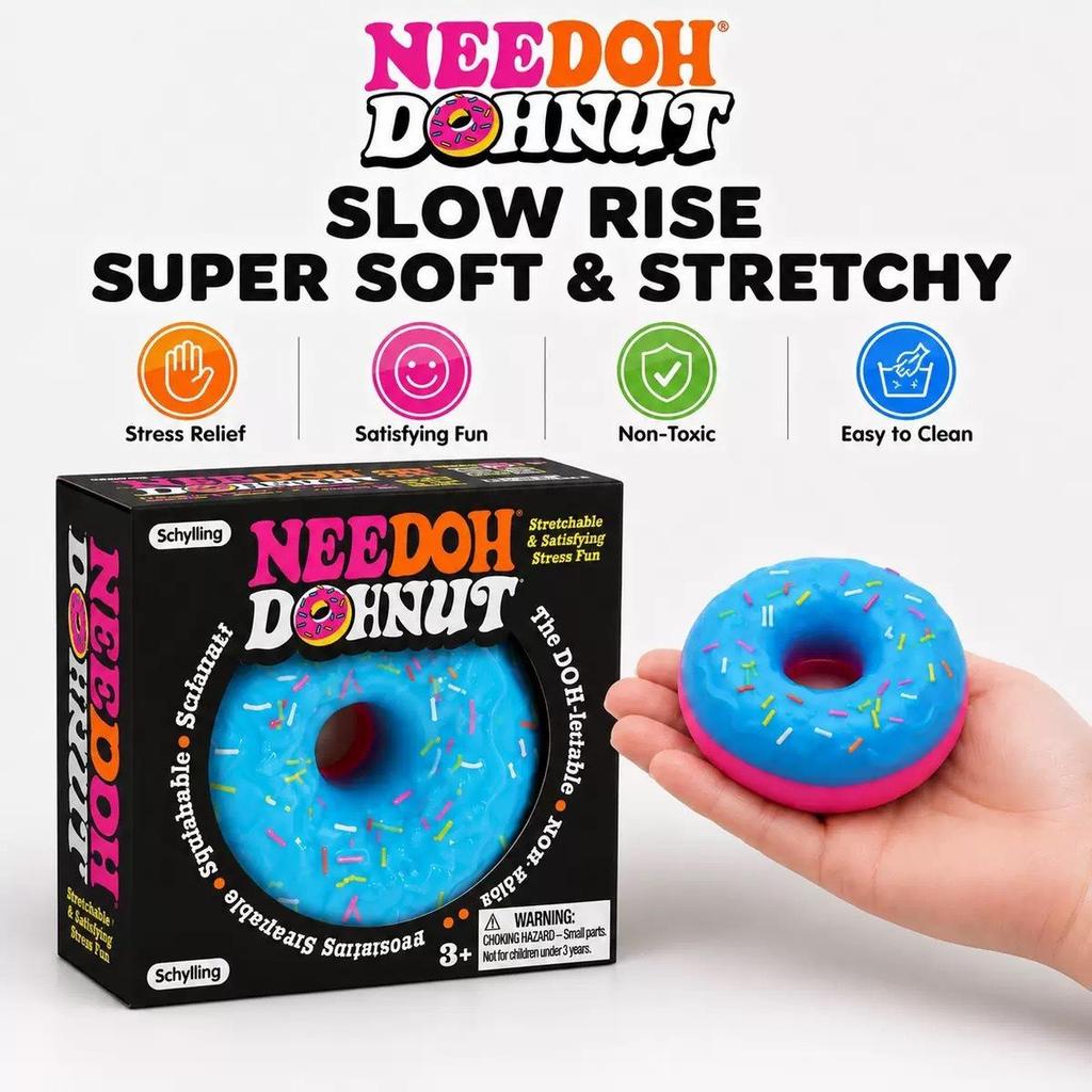NeeDoh Donut Stress Relief Toy - Squeeze & Rebound Therapy