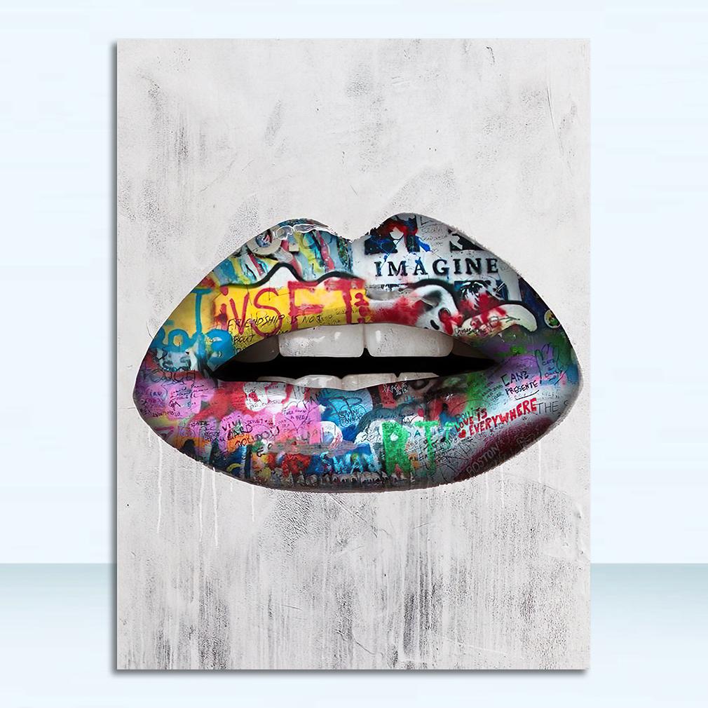 

Плакаты и принты, граффити, печать на холсте, поп-арт, фотографии, домашний декор, абстрактные сексуальные губы, настенные художественные картины, печать на холсте