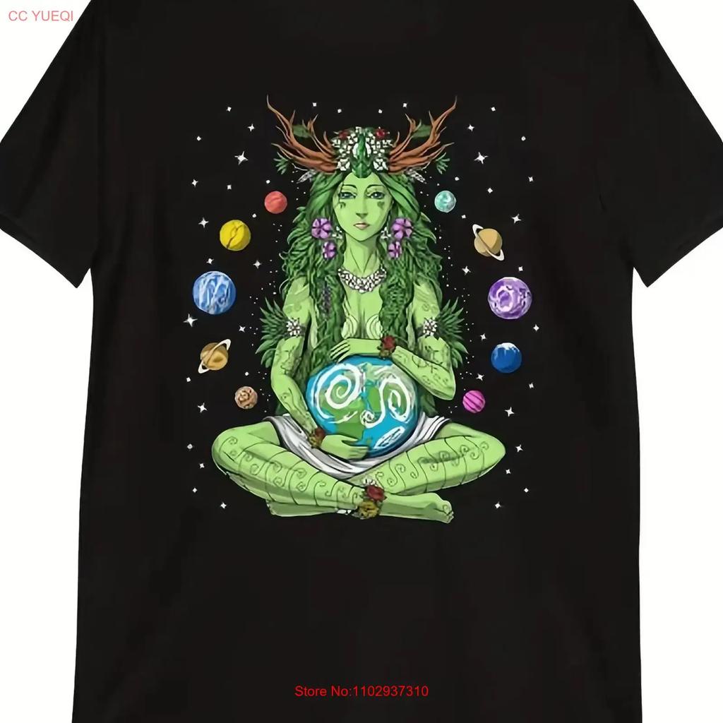 Unisexs Gaia Mother Earth Goddess T Shirt Retro 60s 70s Hippie Style Sho Vintage Comfortable Breathable Designer Clothes