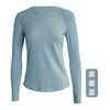 Womens Quick-Dry Long Sleeve Workout Top Slim Fit Fitness Shirt Running Gym Yoga Spring Fall