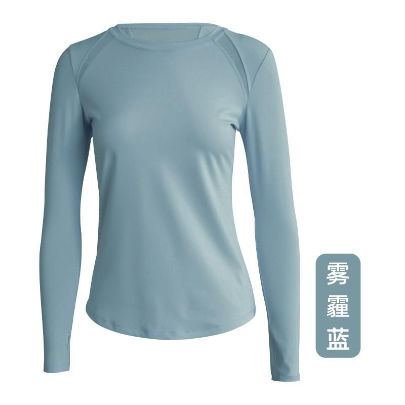 Womens Quick-Dry Long Sleeve Workout Top Slim Fit Fitness Shirt Running Gym Yoga Spring Fall