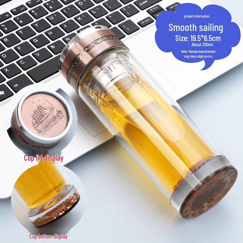 Double-Layer Borosilicate Glass Cup with Gift Box 300ml