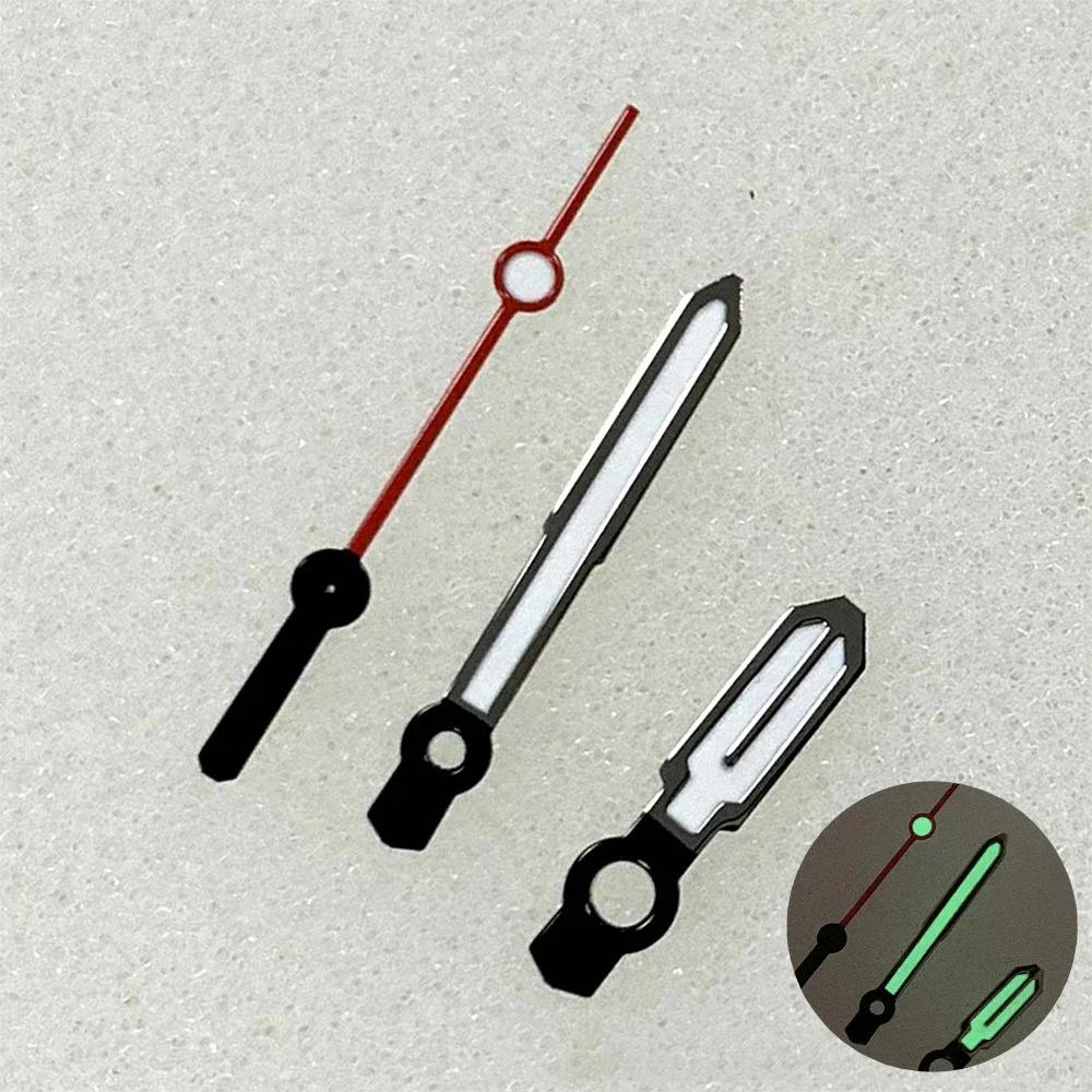 Modified Watch Accessories Orange Red White Color Matching Hands Green Luminous Hands for NH35/36/4R/7S Movement