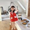Girls Korean Cartoon Short Sleeve Midi T Shirt Dress for Summer
